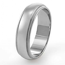 14k Solid White Gold Wedding Band Ring Comfort Fit 4.5 mm