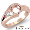 0.05Ct Diamond Solitaire Style Semi Mount Engagement Ring 14k Rose Gold - javda.com 