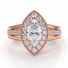  diamond Ring 14k Rose Gold