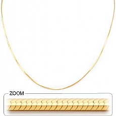 14k Yellow Gold Women's Snake Chain (1.30mm,18