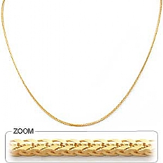 14k Yellow Gold Women's Wheat Chain (1.50mm,18