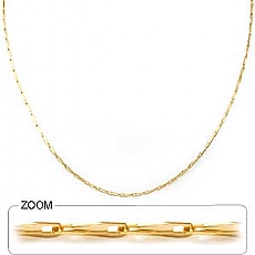 14k Yellow Gold Women's Fancy Light Chain (1.45mm,18