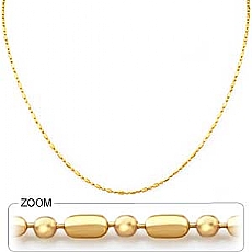 14k Yellow Gold Bead Chain (1.50mm,18