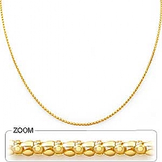 14k Yellow Gold Women's Rolo Light Chain (1.70mm,18
