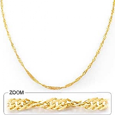 14k Yellow Gold Women's Singapore Chain (0.50mm,18