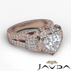 Circa Halo Pave Set Vintage diamond Ring 18k Rose Gold