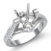 0.55Ct Round Diamond Semi Mount Engagement Bezel Ring 14k White Gold - javda.com 