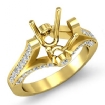 0.55Ct Round Diamond Semi Mount Engagement Bezel Ring 14k Yellow Gold - javda.com 