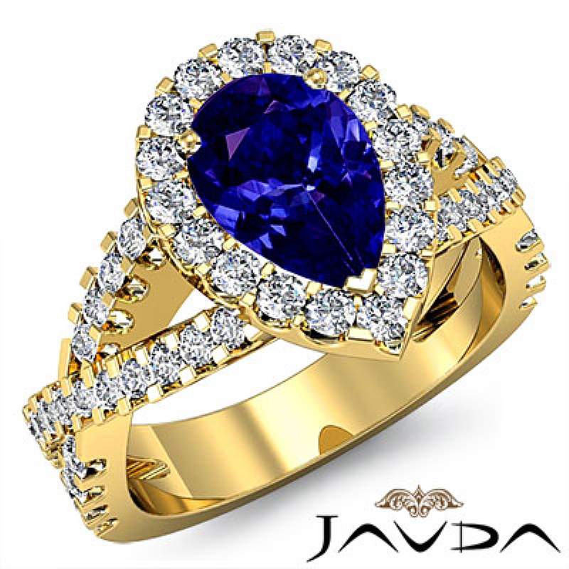  Pear diamond  Ring in 18k Gold Yellow