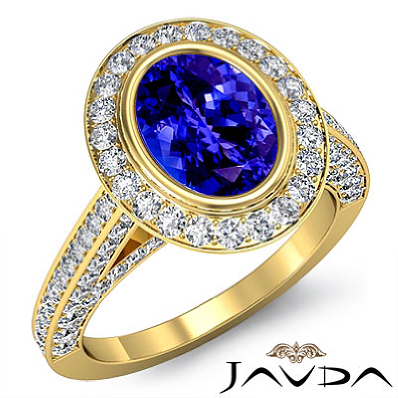  Oval diamond  Ring in 14k Gold Yellow