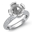 1.5Ct Round Diamond Women Engagement Ring Semi Mount 14k White Gold - javda.com 