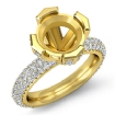 1.5Ct Round Diamond Women Engagement Ring Semi Mount 14k Yellow Gold - javda.com 