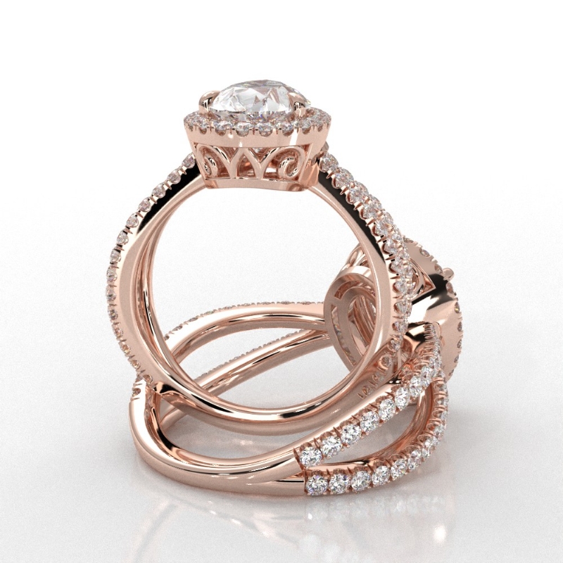  diamond Ring 18k Rose Gold