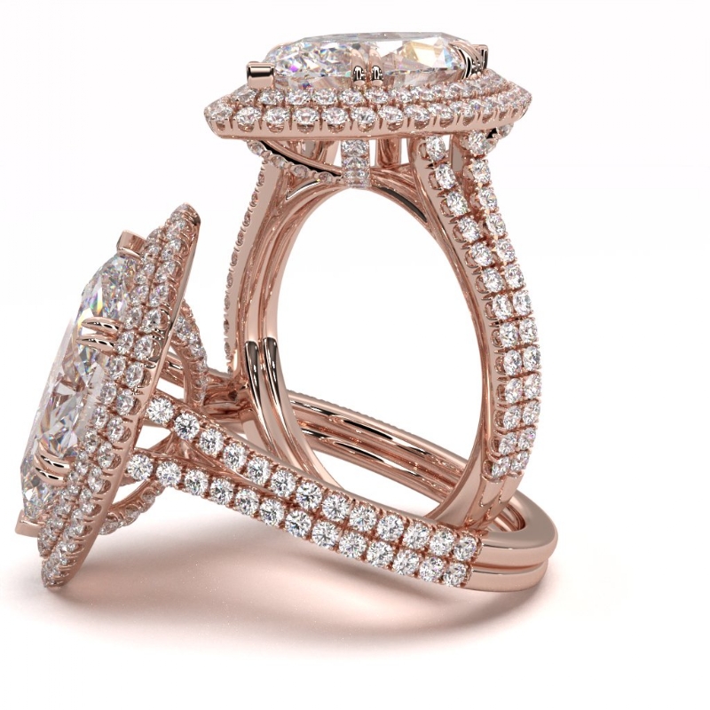  diamond Ring 14k Rose Gold