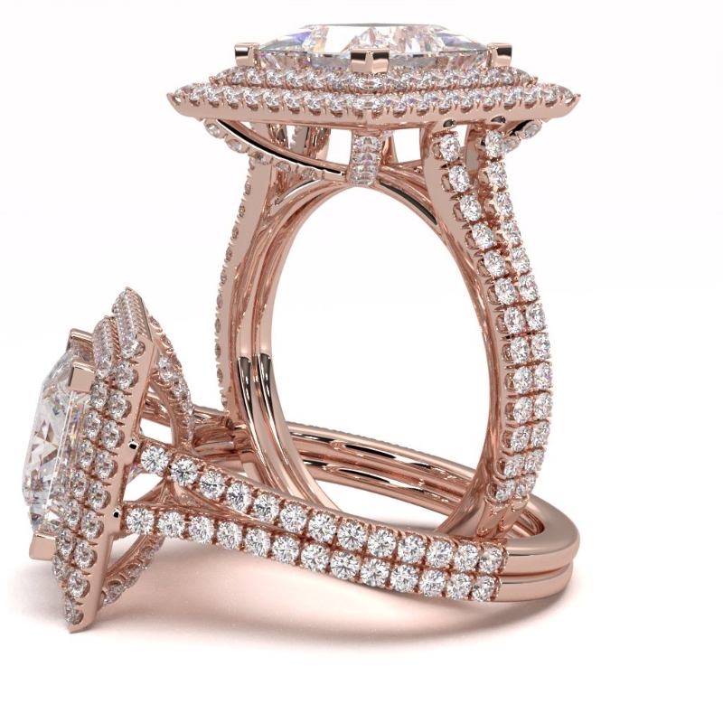  diamond Ring 14k Rose Gold