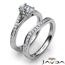 Petite Micro Pave Bridal Sets diamond Ring 18k Gold White