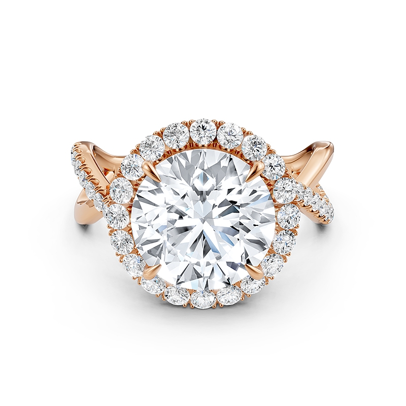  diamond Ring 14k Rose Gold