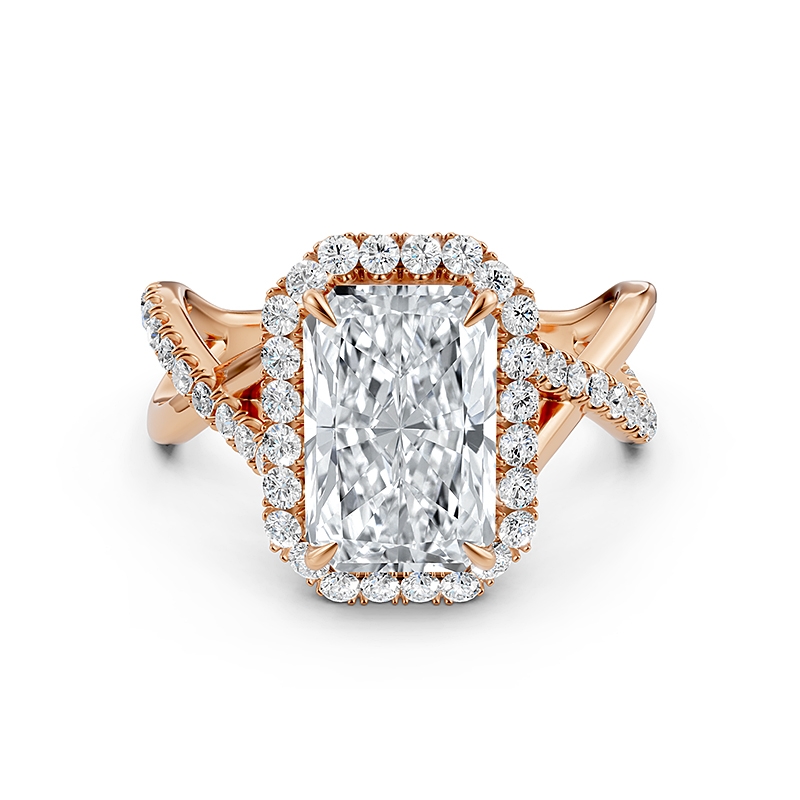  diamond Ring 14k Rose Gold