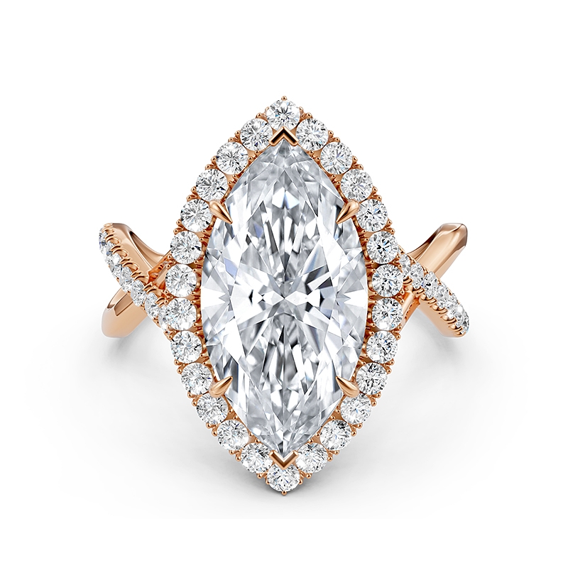  diamond Ring 14k Rose Gold