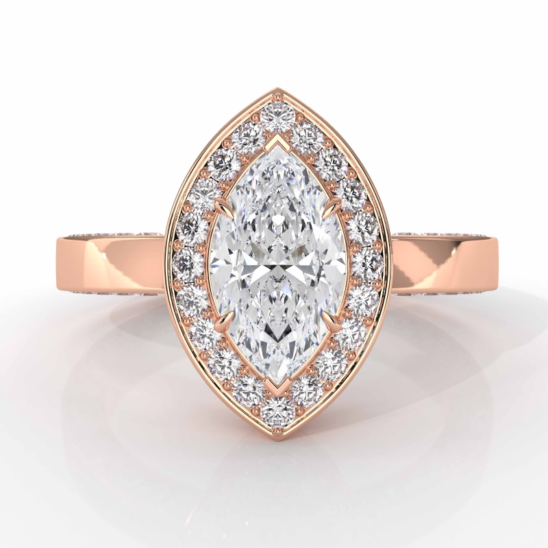  diamond Ring 18k Rose Gold