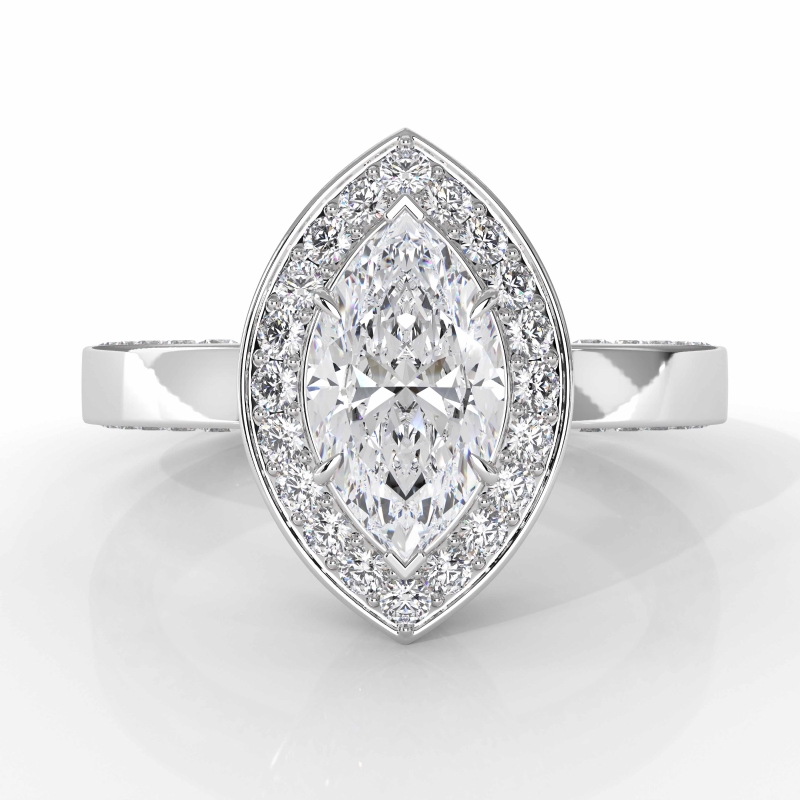  diamond Ring 14k Gold White