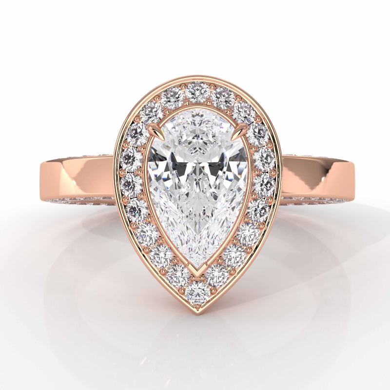  diamond Ring 18k Rose Gold