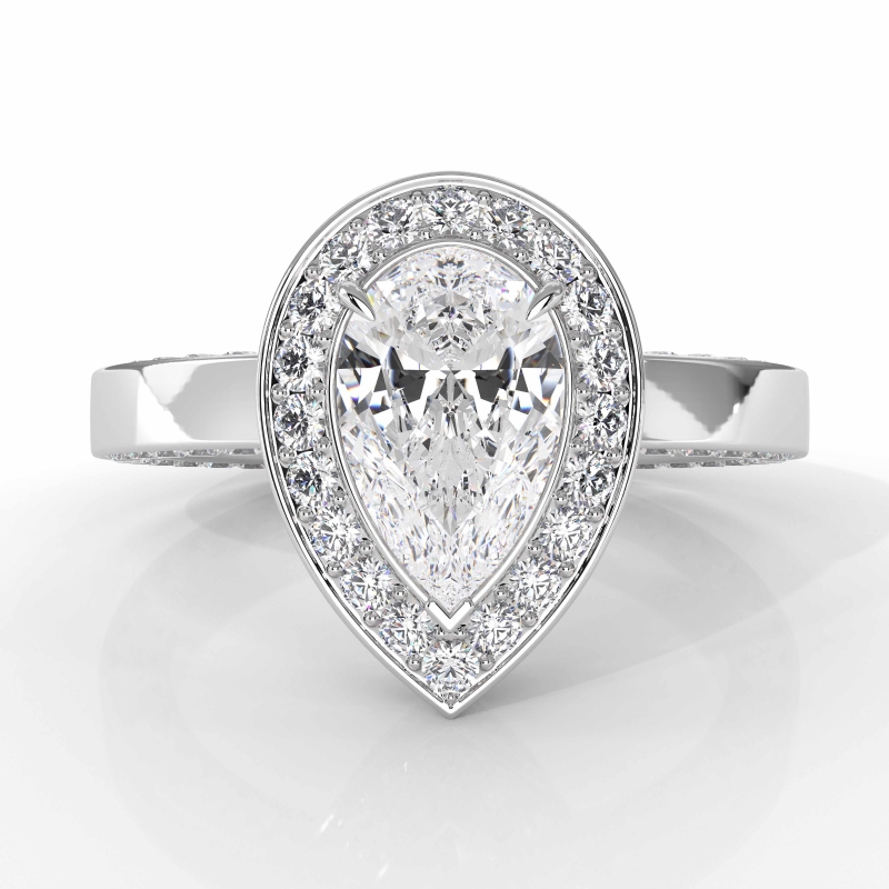  diamond Ring 14k Gold White