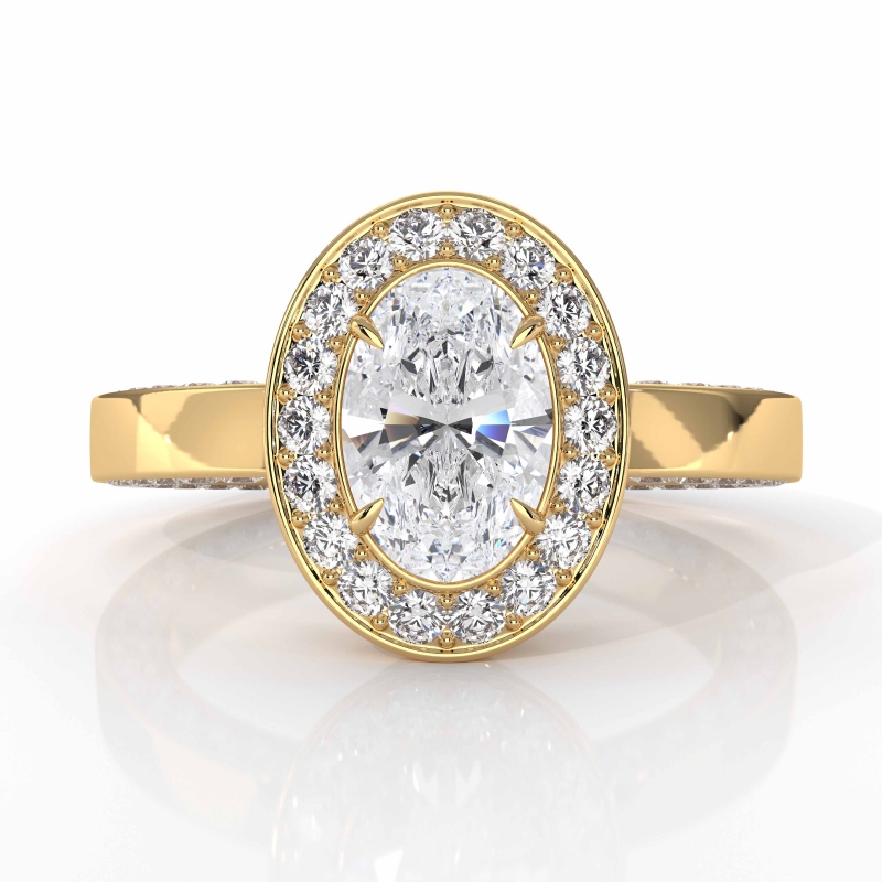  diamond Ring 18k Gold Yellow