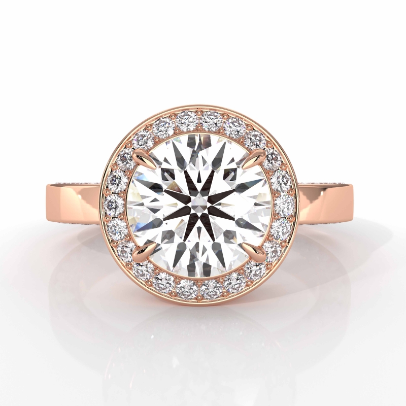  diamond Ring 14k Rose Gold