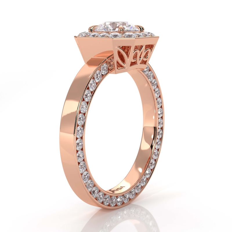  diamond Ring 14k Rose Gold