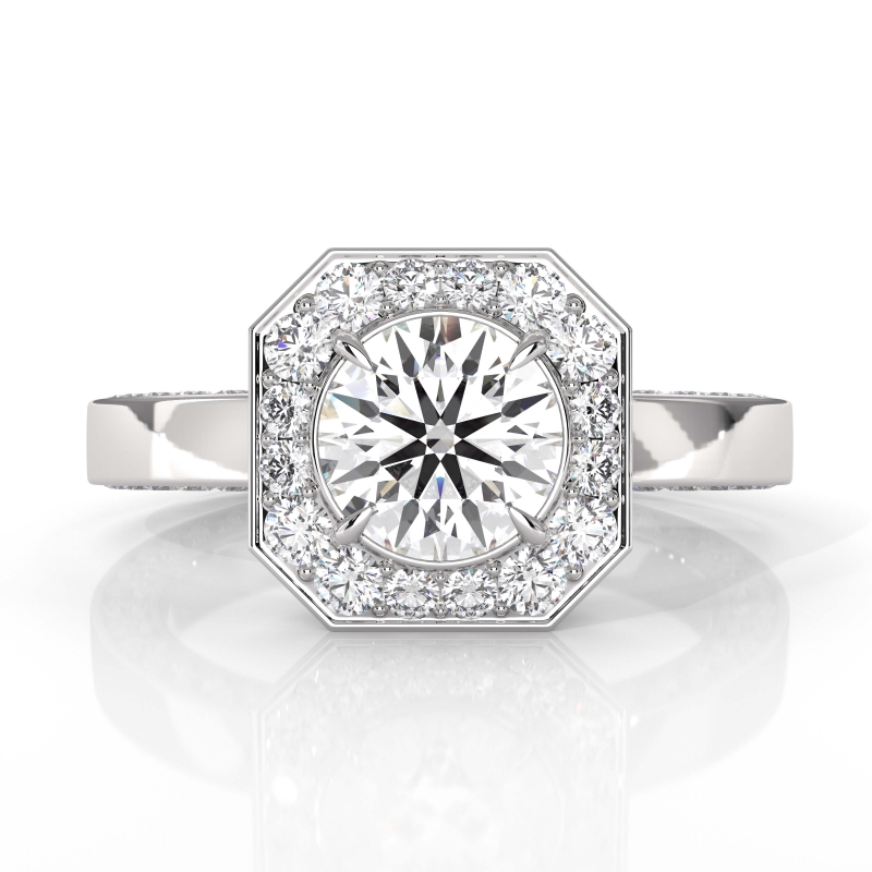  diamond Ring 14k Gold White