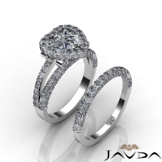 Split Shank Wedding Set diamond Ring Platinum 950