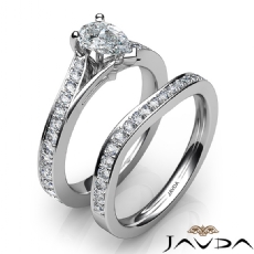 Pave Setting Bridal Set diamond Ring Platinum 950