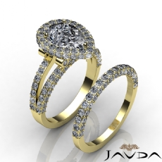 Celebrity Wedding Bridal Set diamond Ring 18k Gold Yellow