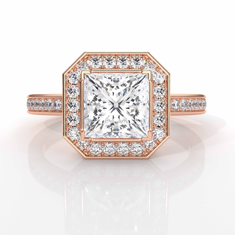  diamond Ring 18k Rose Gold