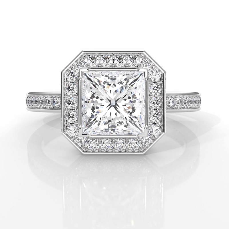  diamond Ring 14k Gold White