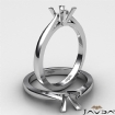 <Gram> Princess SemiMount Diamond Solitaire Engagement Setting Ring Platinum 950 - javda.com 
