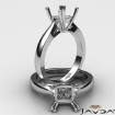 <Gram> Diamond 4 Prong Solitaire Engagement Ring Setting Platinum 950 Semi Mount - javda.com 