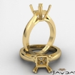 <Gram> Diamond 4 Prong Solitaire Engagement Ring Setting 14k Yellow Gold Semi Mount - javda.com 