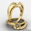 <Gram> Classic Solitaire Diamond Engagement Ring Bezel Setting  18k Yellow Gold Semi Mount - javda.com 