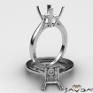 <Gram> Emerald Diamond Semi Mount Solitaire Engagement Ring Setting 14k White Gold - javda.com 