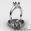 <Gram> Diamond Solitaire Engagement Setting Platinum 950 6 Prong Semi Mount Ring - javda.com 