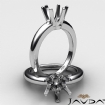 <Gram>  Round Diamond Engagement Solitaire 6 Prong Ring Semi Mount 18k White Gold Setting - javda.com 