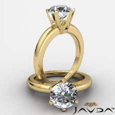 6 Prong Basket Solitaire diamond Ring 18k Gold Yellow