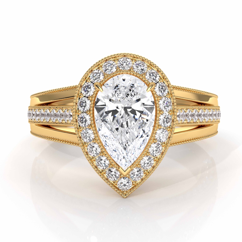  diamond Ring 14k Gold Yellow