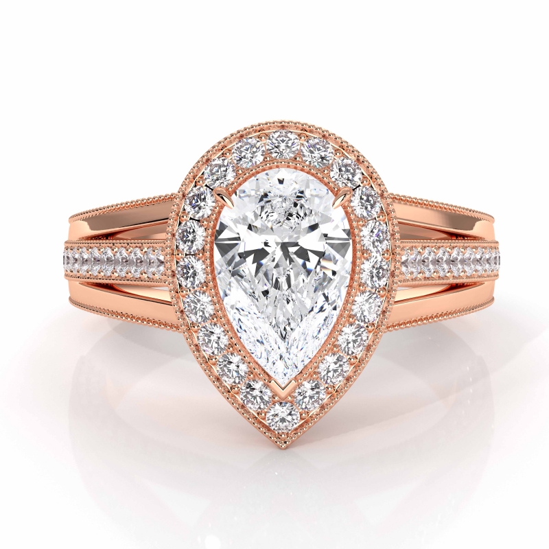  diamond Ring 14k Rose Gold