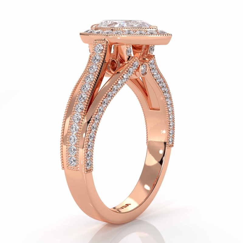  diamond Ring 14k Rose Gold