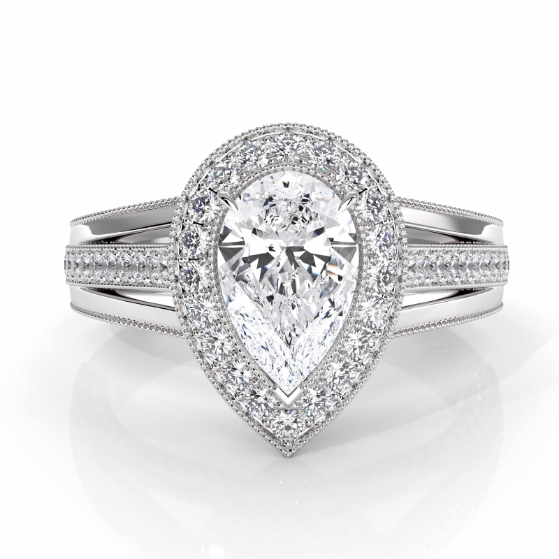  diamond Ring 14k Gold White