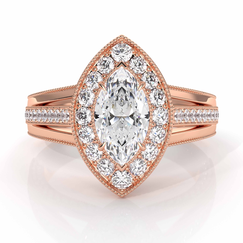  diamond Ring 18k Rose Gold