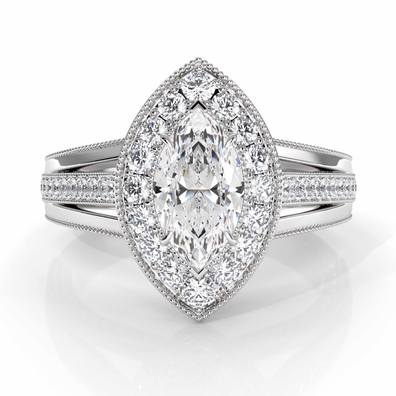  diamond Ring 14k Gold White